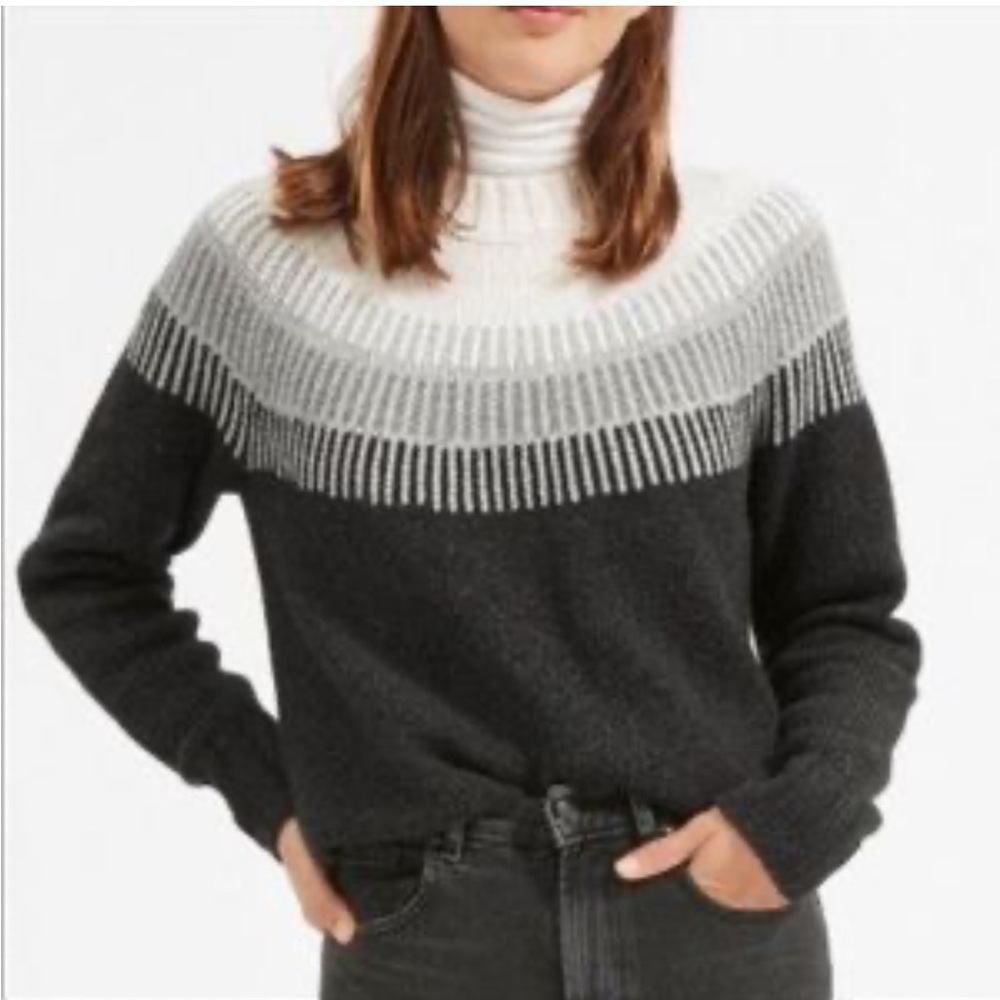 Everlane - The Merino Ski Sweater - size Medium - Heather Charcoal - like new